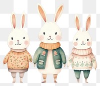 PNG Rabbit family animal cartoon mammal. 