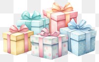 PNG  Gift boxs white background celebration anniversary. AI generated Image by rawpixel.