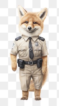 PNG Fox uniform mammal animal. AI generated Image by rawpixel.