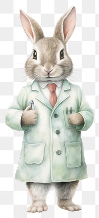 PNG Rabbit doctor drawing animal mammal. 