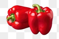 PNG Red sweet bell pepper vegetable plant food. 