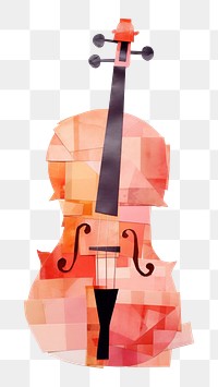 PNG Violin cello paper art. 