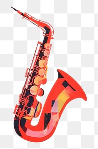 PNG Saxophone saxophonist performance euphonium. AI generated Image by rawpixel.