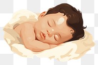 PNG Newborn baby sleeping cute comfortable. AI generated Image by rawpixel.