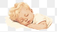 PNG Newborn baby sleeping portrait blonde. AI generated Image by rawpixel.