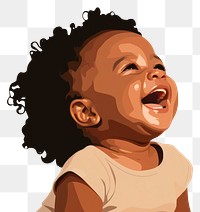 PNG African american baby laughing happiness innocence. 