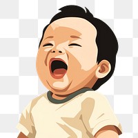 PNG Asia baby frustration innocence happiness. AI generated Image by rawpixel.