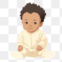 PNG Baby portrait representation cross-legged. AI generated Image by rawpixel.