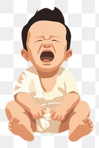 PNG Young baby crying relaxation babyhood. 