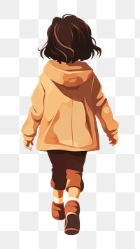 PNG Child walking silhouette sunlight standing. AI generated Image by rawpixel.