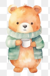 PNG Cup cartoon cute bear. AI generated Image by rawpixel.