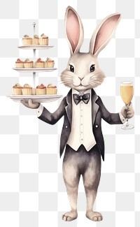 PNG Rabbit waiter animal cartoon mammal. 