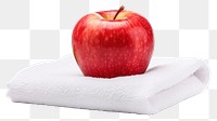 PNG Apple towel fitness fruit. AI generated Image by rawpixel.