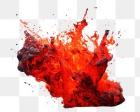 PNG Lava spurting splashing fire white background