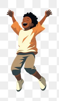 PNG Kid boy jumping dancing happy creativity. AI generated Image by rawpixel.