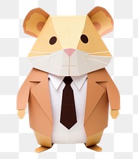 PNG Hamster wearing suit animal mammal paper. AI generated Image by rawpixel.