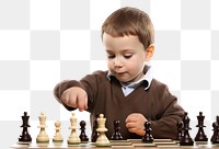 PNG  Child playing chess child game white background. AI generated Image by rawpixel.