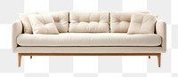 PNG Beige couch furniture cushion  