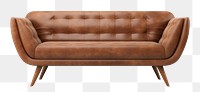 PNG Sofa furniture armchair leather. 