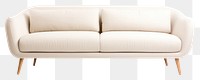 PNG Fabric beige couch furniture cushion white. 