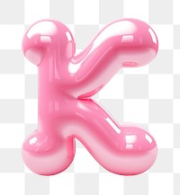 PNG Glossy pink bubble text alphabet balloon. 