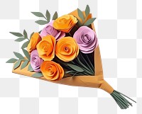 PNG Flower bouquet plant paper rose. 