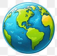 PNG Cartoon planet earth World map vector icon 3d cartoon sphere world. AI generated Image by rawpixel.