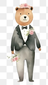 PNG Animal wedding balloon cartoon mammal. AI generated Image by rawpixel.