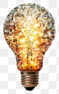 PNG Light bulb lightbulb lamp white background. AI generated Image by rawpixel.