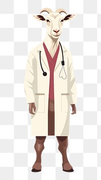 PNG Doctor stethoscope portrait standing. 