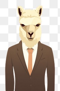 PNG Alpaca wearing a suit animal mammal adult. 