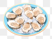 PNG Oysters oyster plate seafood. 