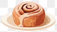 PNG Cinnamon roll dessert icing food. 