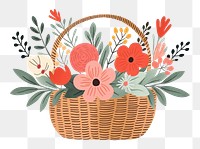 PNG Flower bouquet basket pattern plant. 