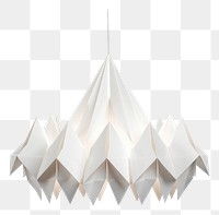 PNG  Chandelier paper origami white. AI generated Image by rawpixel.