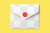 Mail envelope png, transparent mockup