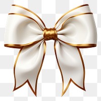 PNG White ribbon gold bow. AI generated Image by rawpixel.