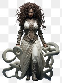 PNG Medusa angry standing adult white background. AI generated Image by rawpixel.