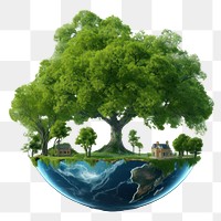PNG Green tree outdoors planet. AI generated Image by rawpixel.