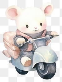 PNG Cute rat riding motocycle motorcycle vehicle mammal. AI generated Image by rawpixel.