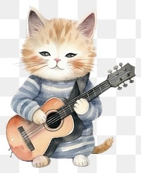 PNG Musician guitar mammal animal. AI generated Image by rawpixel.