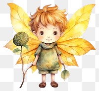 PNG Cute sunflower boy fairy plant leaf representation. AI generated Image by rawpixel.