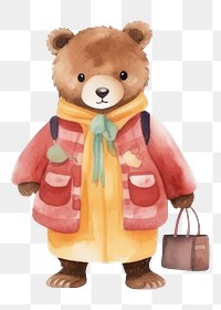 PNG Bear fashion coat toy  