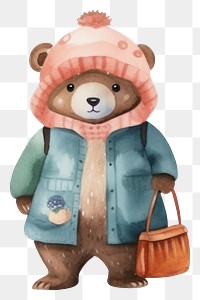 PNG Bear fashion coat toy  