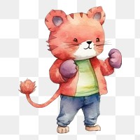 PNG Cute cats boxing toy representation togetherness. 