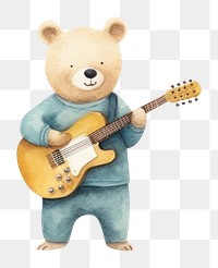 PNG Figurine guitar music bear. 