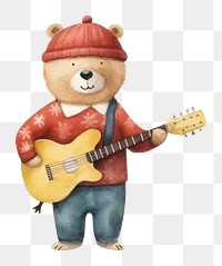 PNG Figurine guitar music bear. 