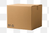 Cardboard box png, packaging design, transparent background