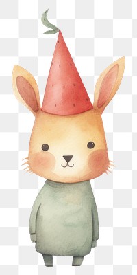PNG Rabbit hat art representation. AI generated Image by rawpixel.