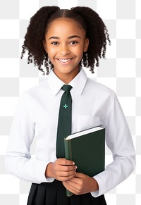 PNG Black girl smile portrait student. 